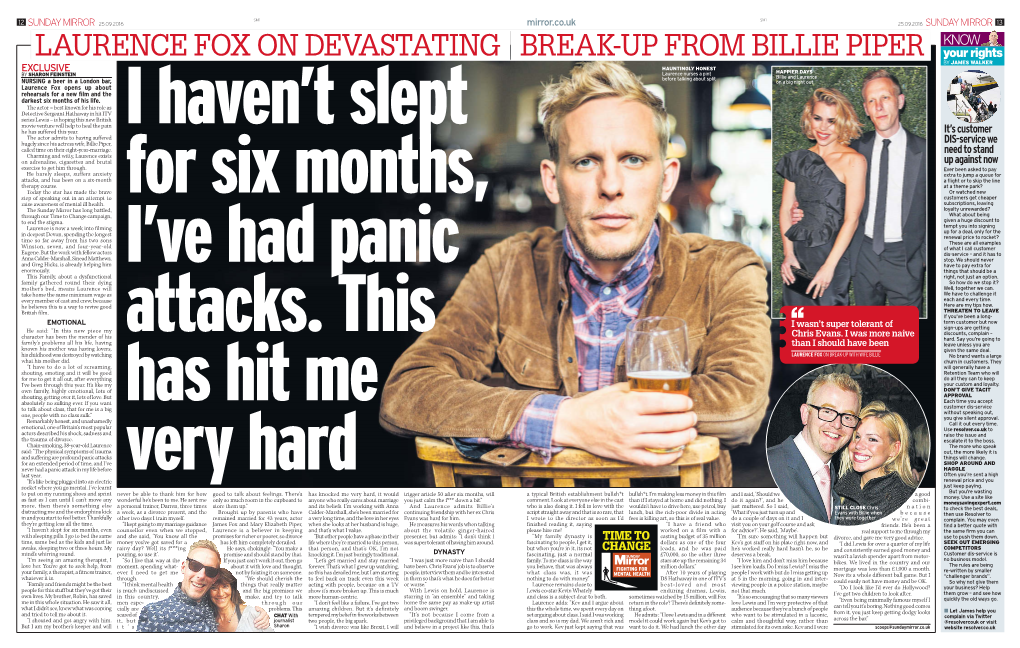 Laurence Fox on Devastating Break-Up Stating Break-Up