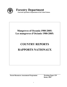 Mangroves of Oceania 1980-2005: Les Mangroves D’Océanie 1980-2005