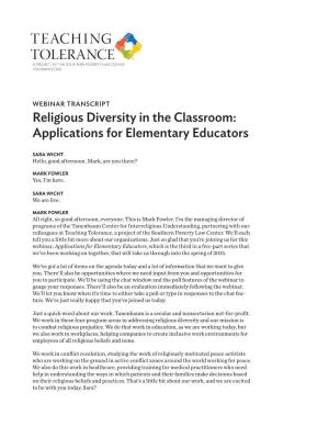 Teaching Tolerance a Project of the Southern Poverty Law Center Tolerance.Org