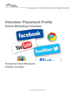Volunteer Placement Profile Online Marketing Volunteer