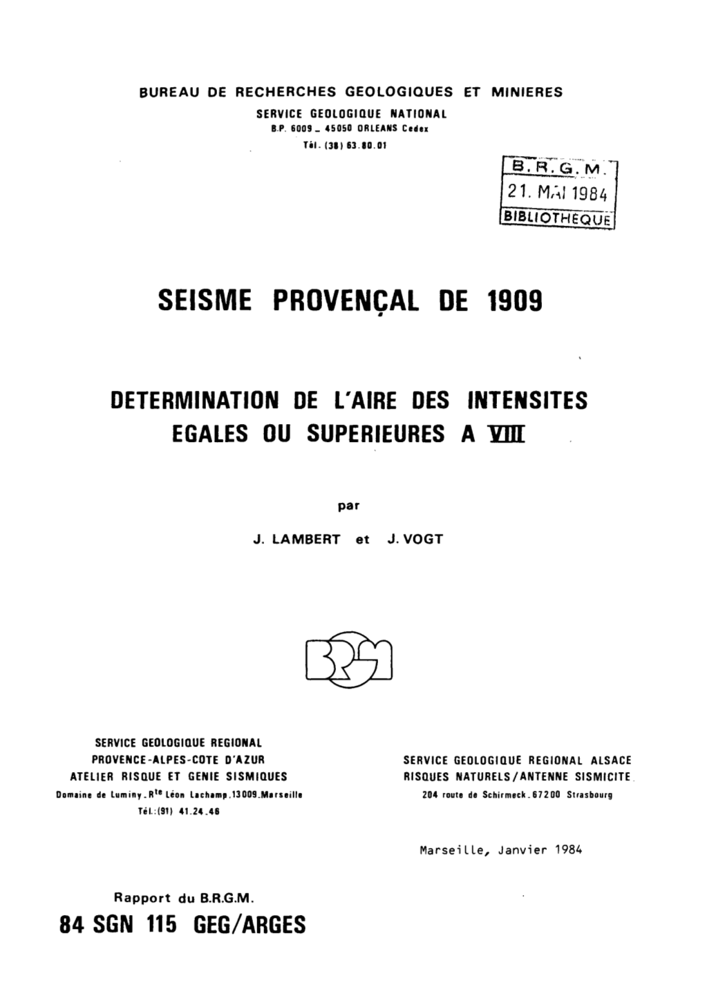 Seisme Provencal De 1909
