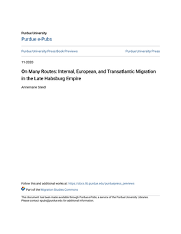Internal, European, and Transatlantic Migration in the Late Habsburg Empire