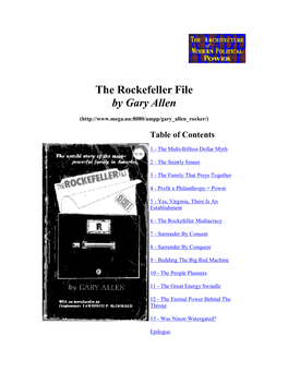 The Rockefeller File by Gary Allen