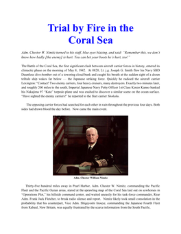 Trial by Fire in the Coral Sea