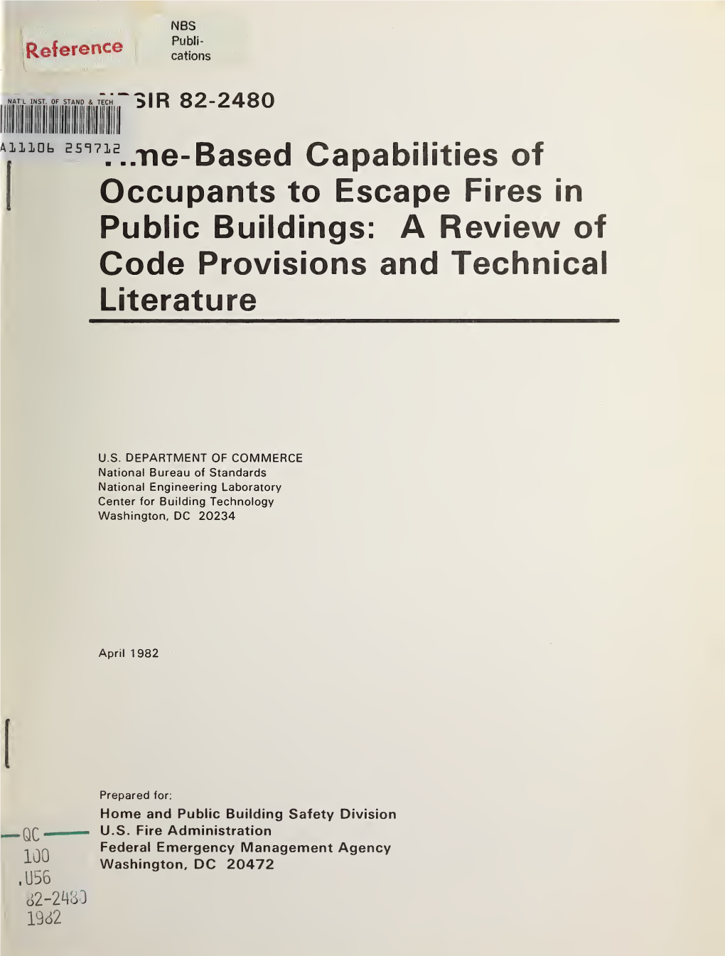 Time-Based Capabilities of Occupants to Escape Fires in Public Buildings: a Review of Code Provisions and Technical Literature