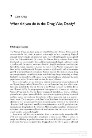 What Did You Do in the Drug War, Daddy?