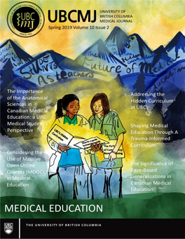 UBCMJ Volume 10 Issue 2 | Spring 2019 Contents VOLUME 10 ISSUE 2 | Spring 2019