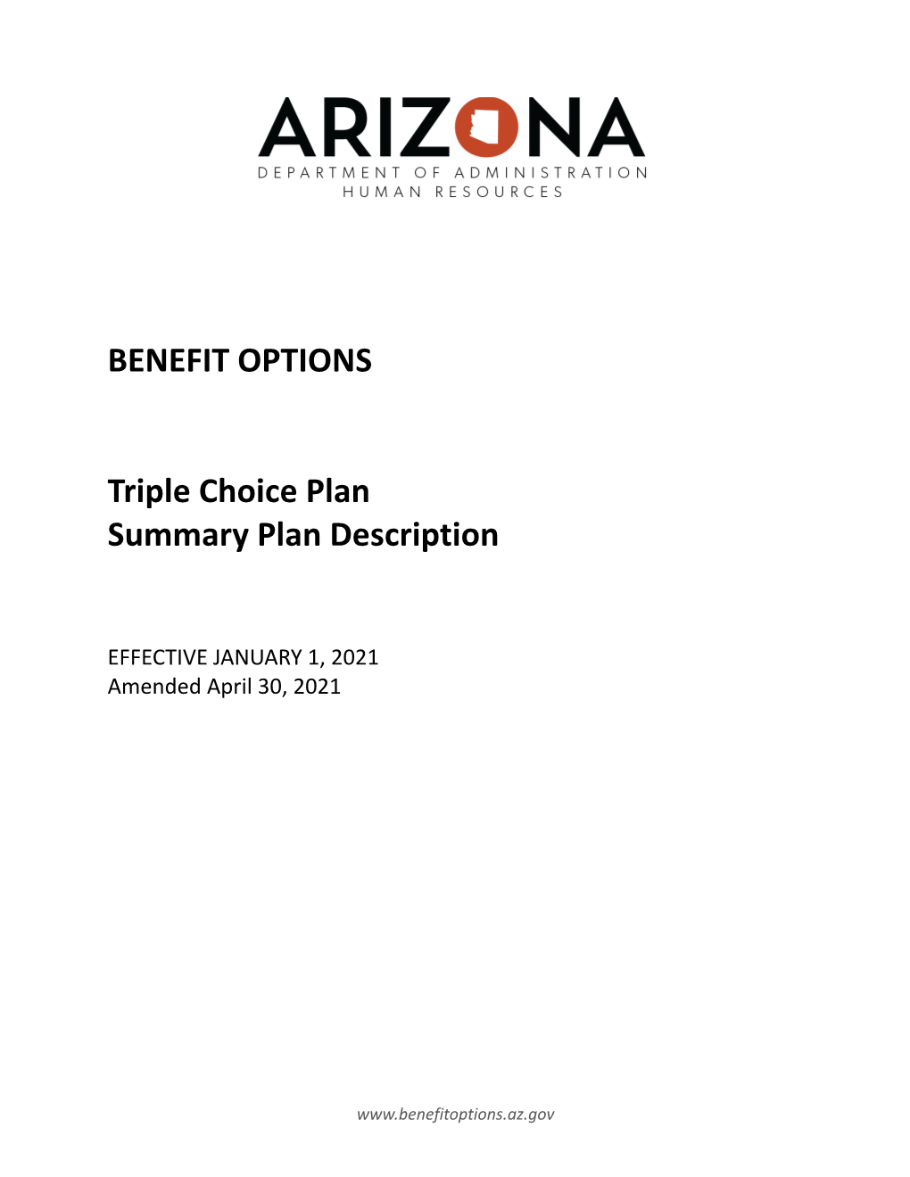 Triple Choice Plan Summary Plan Description