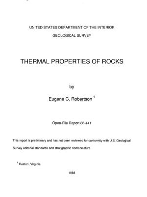 Thermal Properties of Rocks