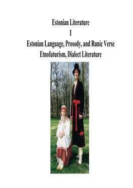 Estonian Literature 1