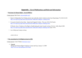 Appendix – List of Publications and Relevant Information