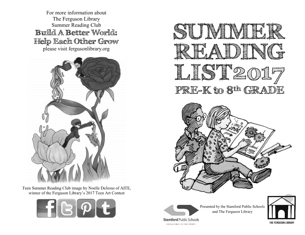 2017 Summer Reading Book List PK-8