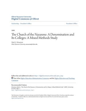 A Denomination and Its Colleges: a Mixed Methods Study Mark A