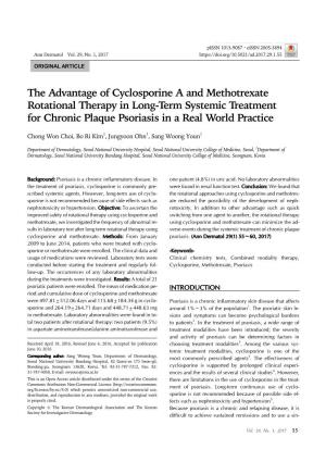 The Advantage of Cyclosporine a and Methotrexate Rotational Therapy in Long-Term Systemic Treatment for Chronic Plaque Psoriasis in a Real World Practice