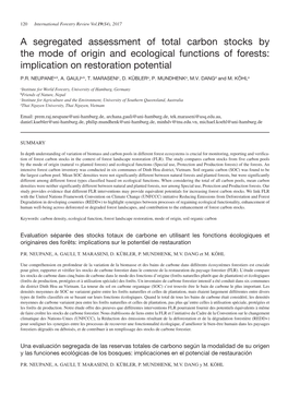 A Segregated Assessment of Total Carbon Stocks by the Mode of Origin and Ecological Functions of Forests: Implication on Restoration Potential