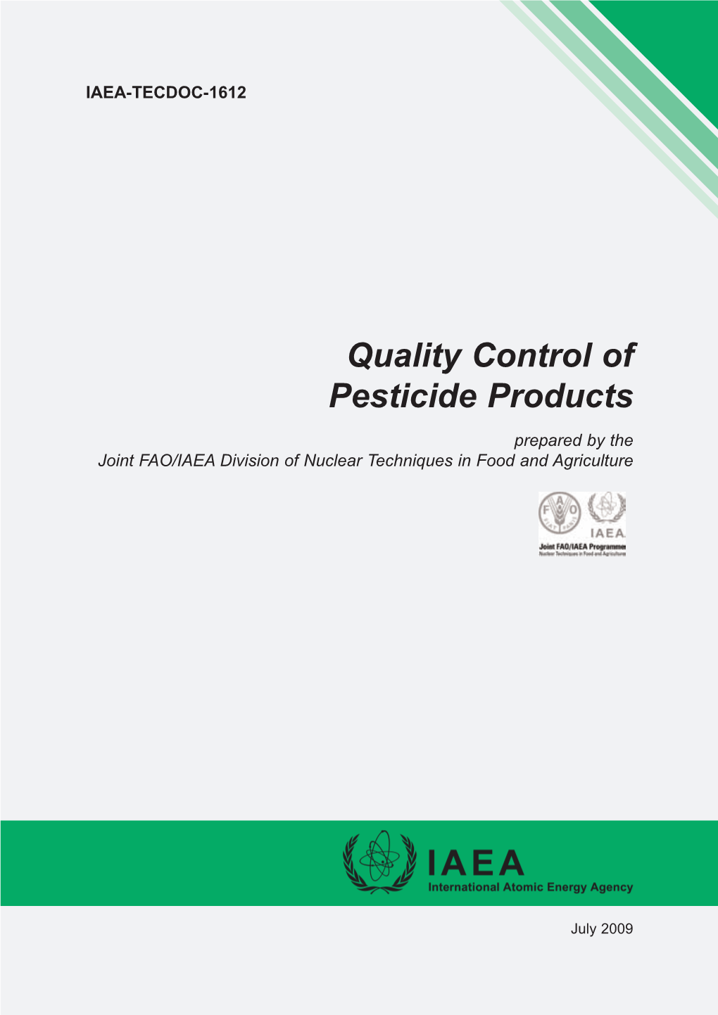 Quality Control of Pesticide Products