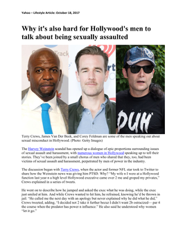 Why It's Also Hard for Hollywood's Men to Talk About Being Sexually Assaulted