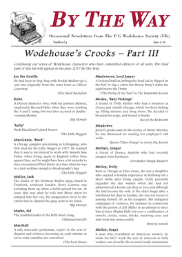 Wodehouse's Crooks – Part