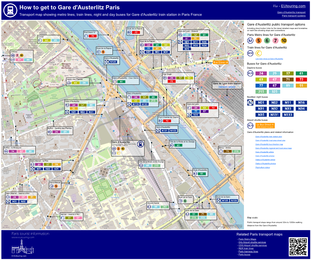 How to Get to Gare D'austerlitz Paris Gare D'austerlitz Transport