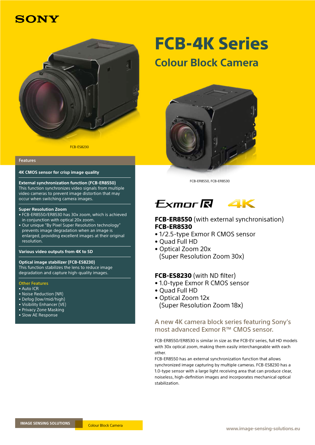 FCB-4K Series Colour Block Camera