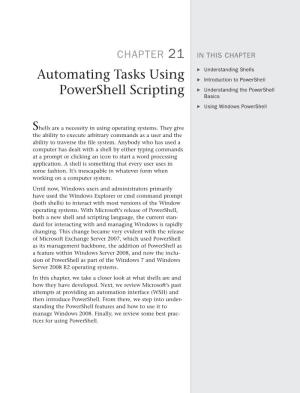 Automating Tasks Using Powershell Scripting
