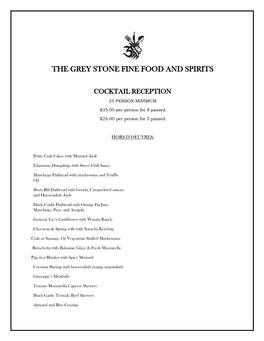 The Grey Stone Fine Food and Spirits