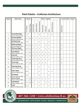 Paint Palette Craftsman Architecture