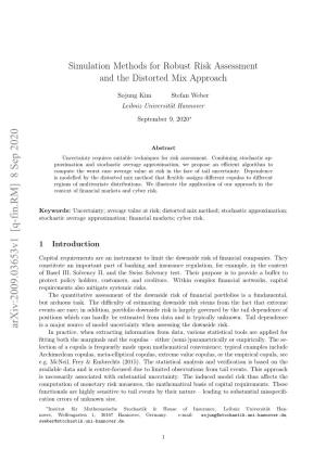 Simulation Methods for Robust Risk Assessment and the Distorted Mix