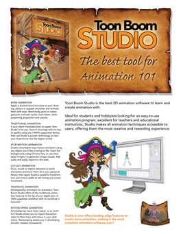 Toon Boom Studio Is the Best 2D Animation Software to Learn And