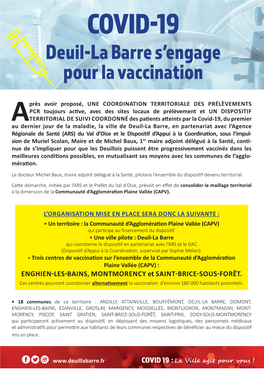 COVID-19 Deuil-La Barre S’Engage Pour La Vaccination