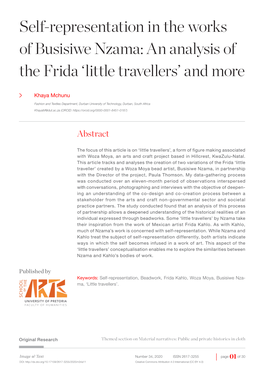 Self-Representation in the Works of Busisiwe Nzama: an Analysis of the Frida ‘Little Travellers’ and More