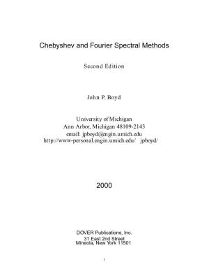 Chebyshev and Fourier Spectral Methods 2000