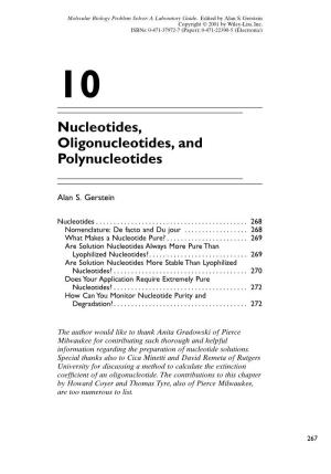 Nucleotides, Oligonucleotides,And Polynucleotides