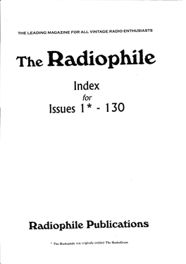 Radiophile Publications