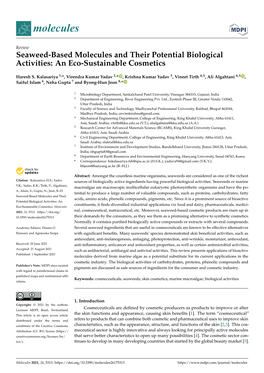 Seaweed-Based Molecules and Their Potential Biological Activities: an Eco-Sustainable Cosmetics