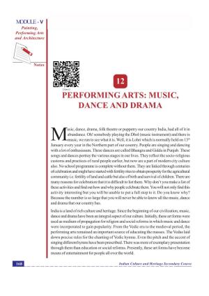 12. Performing Arts: Music, Dance and Drama(5.6