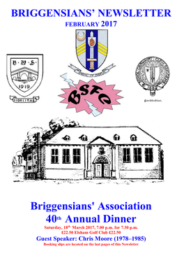 Briggensian Newsletter 2017