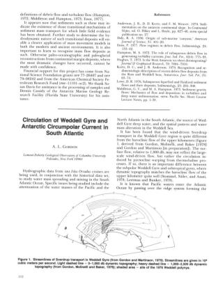 Circulation of Weddell Gyre and Antarctic Circumpolar Current In