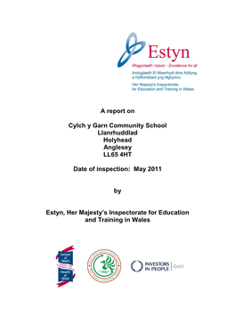 Inspection Report Ysgol Gymuned Cylch Y Garn ENG 2011