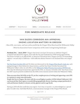 Van Duzer Corridor Ava Approval Shows Location Matters in Oregon