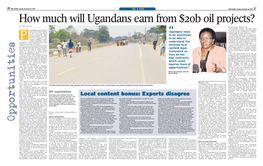 How Much Will Ugandans Earn from $20B Oil Projects