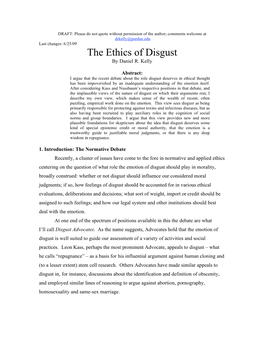 The Ethics of Disgust by Daniel R