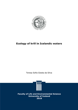 Ecology of Krill in Icelandic Waters