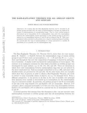 The Baer-Kaplansky Theorem for All Abelian Groups and Modules 3