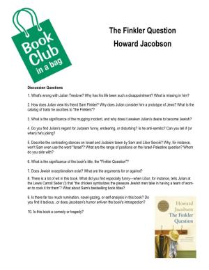 The Finkler Question Howard Jacobson