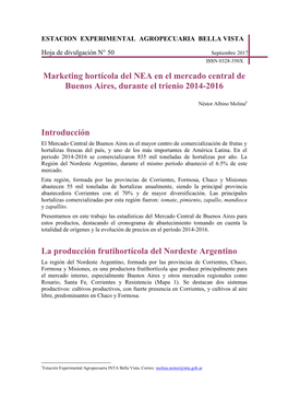 Informe Citrícola De La Provincia De Corrientes