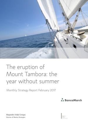 The Eruption of Mount Tambora: the Year Without Summer