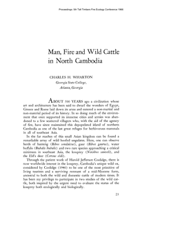 Man, Fire and Wild Cattle in North Cambodia, by Charles H. Wharton, Pp. 23