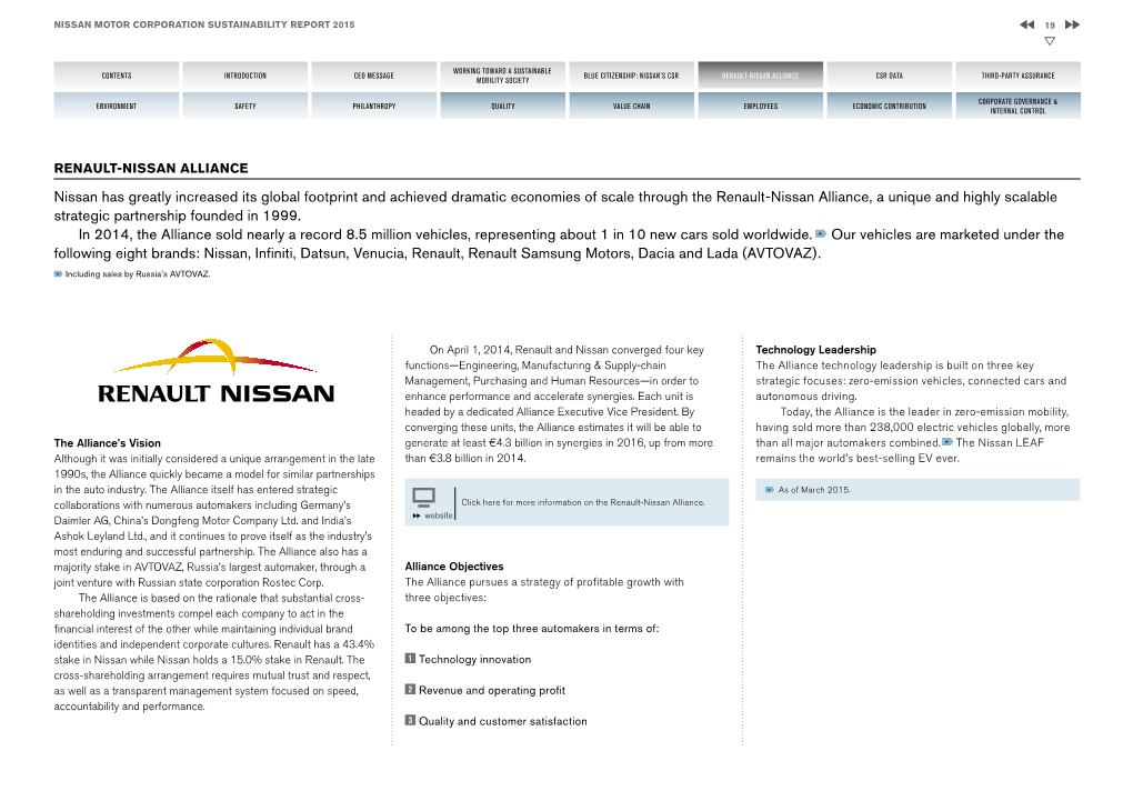 Renault-Nissan Alliance CSR DATA Third-Party Assurance MOBILITY SOCIETY