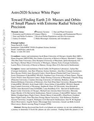 Masses and Orbits of Small Planets with Extreme Radial Velocity Precision